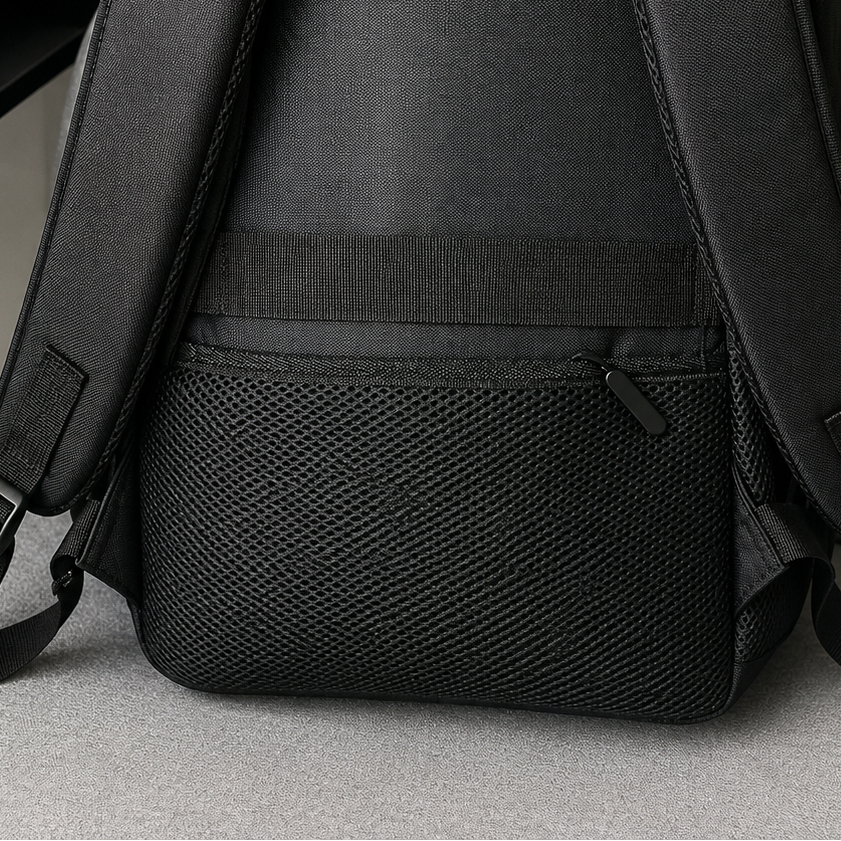 Rucsac Travel Business KANGIQLINIQ, 47x33x15 cm, Oxford, Negru si Alb