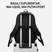 Rucsac Travel Business KANGIQLINIQ, 47x33x15 cm, Oxford, Negru si Portocaliu
