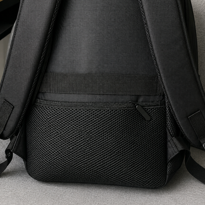 Rucsac Travel Business KANGIQLINIQ, 47x33x15 cm, Oxford, Negru si Portocaliu