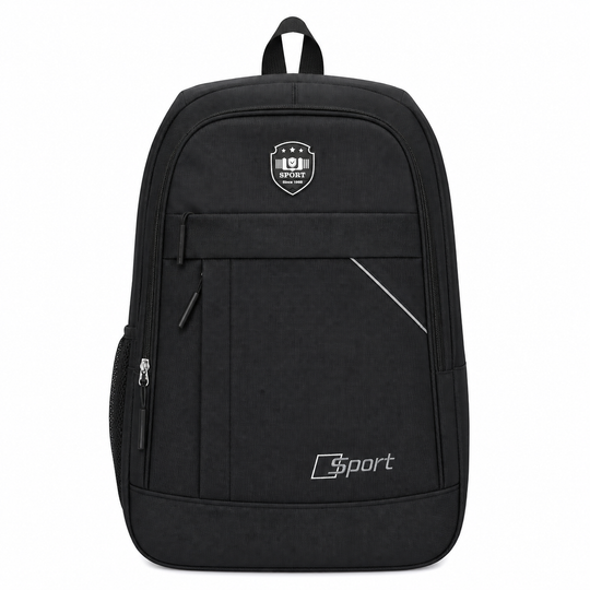 Rucsac Travel Business QABALA, 48x32x15 cm, Oxford, Negru si Alb