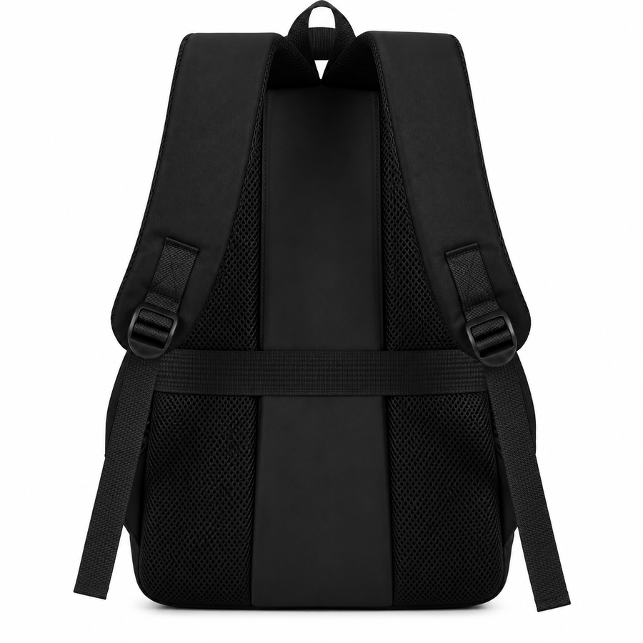 Rucsac de Scoala BOYSUN, 47x32x14 cm, Oxford, Negru si Rosu