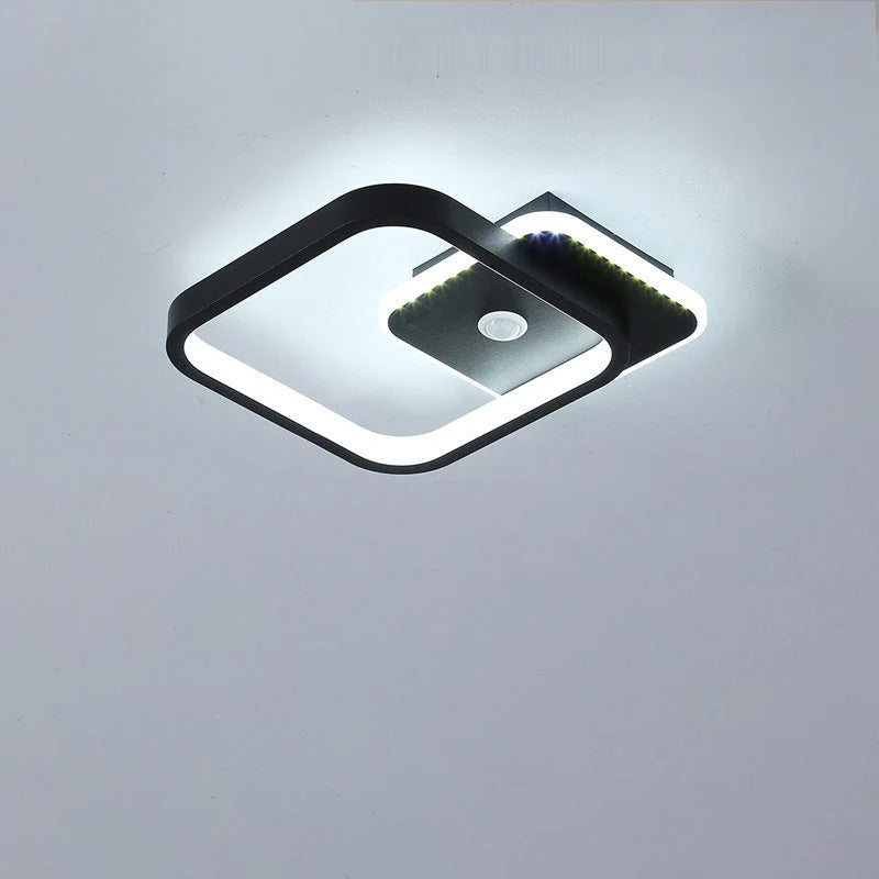 Lustra LED cu Senzor Miscare PS510BK, 15W, lumina Rece/Calda/Neutra 3000K/4000K/6000K, Metal si Acril