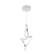 Pendul LED Osiris, 24W, Cristal, Crom -19A