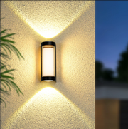Aplica LED de Exterior Han, 8W, Metal, Negru