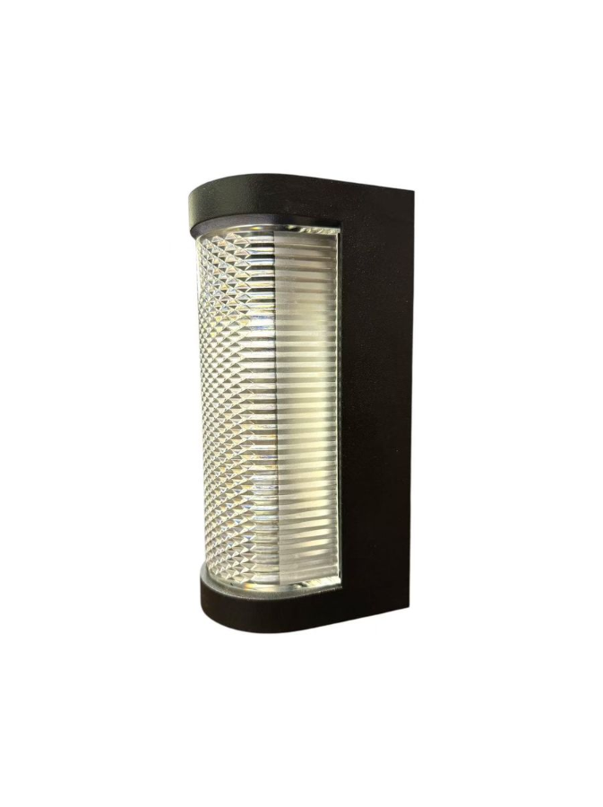 Aplica LED de Exterior AX155, 8W, Metal, Negru