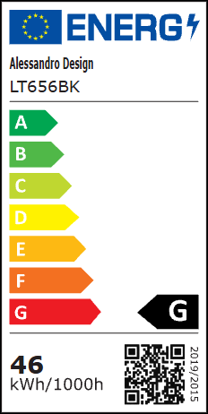 Lustra LED cu telecomandă LT656BK, 3000/4000/6000K, Ø40.5,46W, Negru