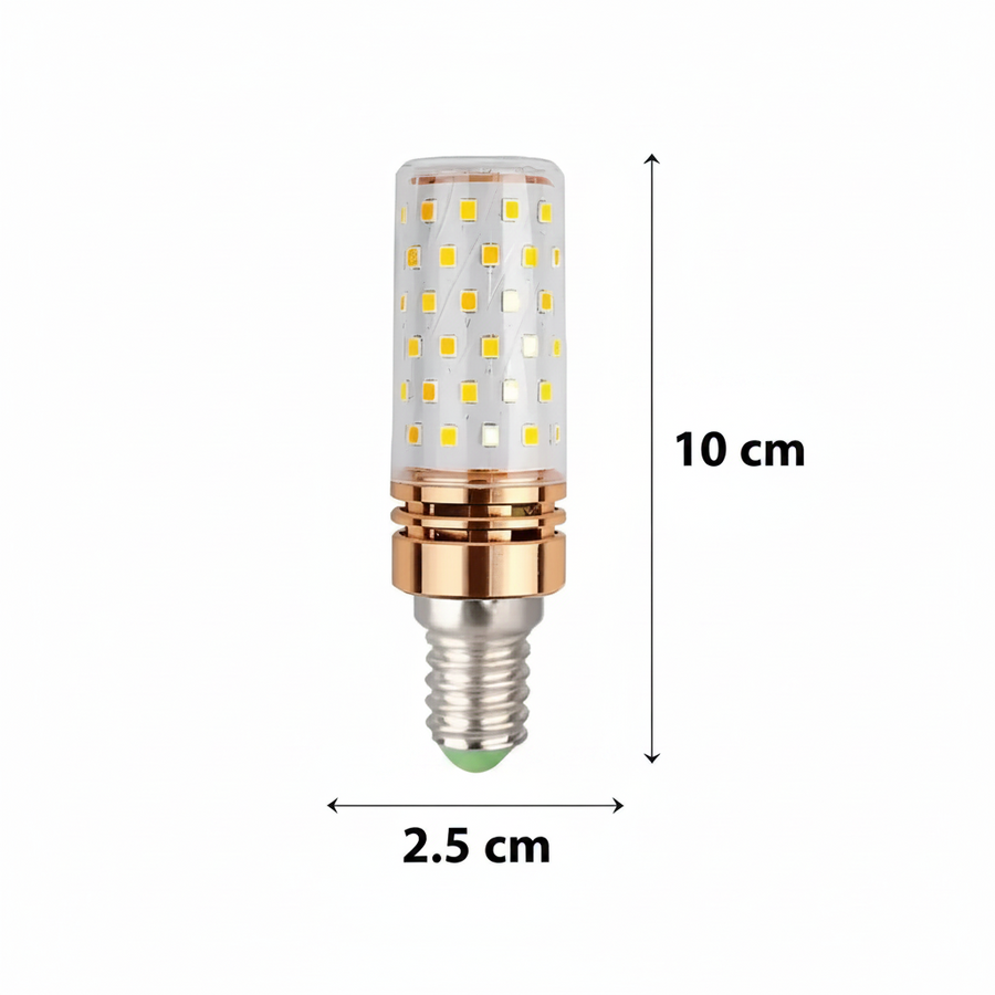 Bec LED, 16W, Dulie E14, Lumina Rece 6000K, Auriu