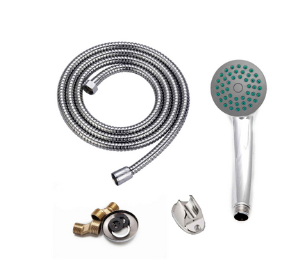 Baterie Cada Crom Lucios - Set Complet cu Pipa Pivotanta de 25cm, Para, Furtun și Excentrice Incluse