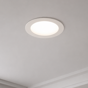 Spot LED AKTOBE, Ø11.9cm, 6W, Rotund, Lumina Rece, Alb, Metal si Acrilic