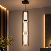 Lustra LED Suspendata cu Telecomanda 78W, Orin, 3 elemente, Inaltime Reglabila, Lumina Calda/Rece/Neutra, Alb, Metal