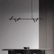 Lustra LED cu telecomanda Harman, 23W, 6 Surse, Lumina Neutra, Negru