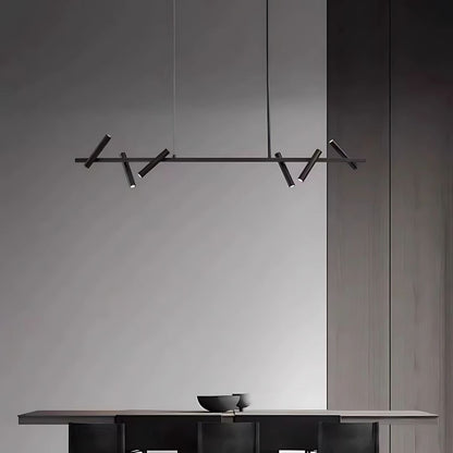 Lustra LED cu telecomanda Harman, 23W, 6 Surse, Lumina Neutra, Negru