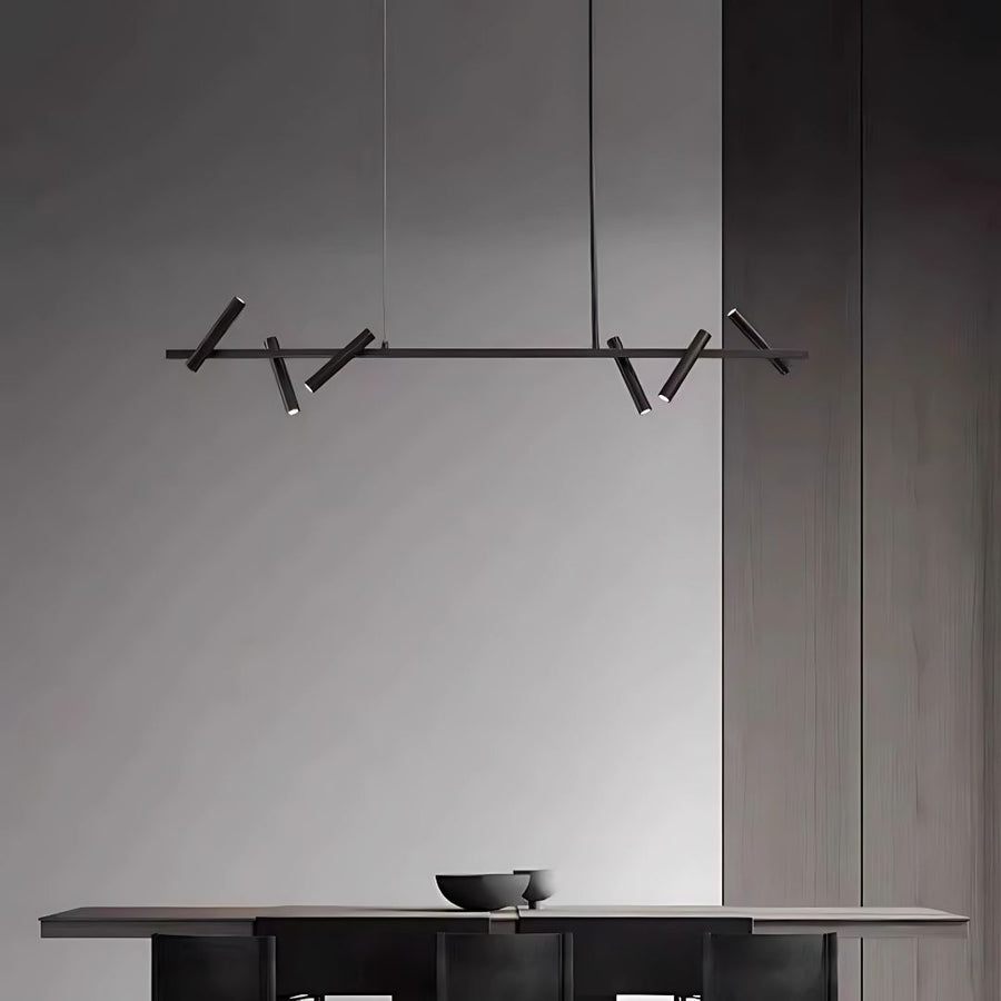 Lustra LED cu telecomanda Harman, 23W, 6 Surse, Lumina Neutra, Negru