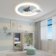 Lustra LED cu telecomanda 72W, Diametru 50cm, lumina Rece/Calda/Neutra, Albastru