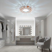 Spot LED ORBITA, 5W, Rotund, Lumina Rece / Calda, Bronz Antichizat, Rasina si Sticla
