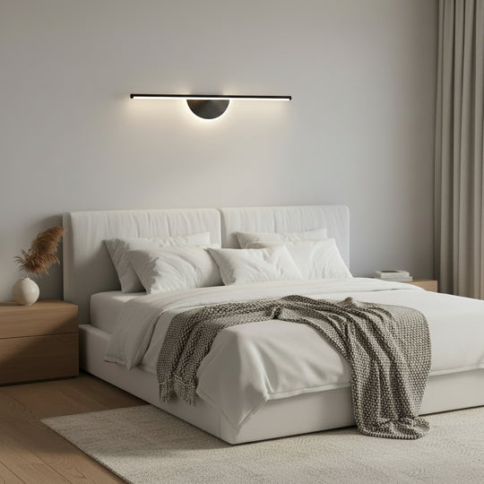 Aplica LED Decorativa BARAM, 21W, 60cm, Lumina Calda / Neutra/ Rece, Negru, Metal si Acril