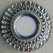Spot LED ORBITA, 5W, Rotund, Lumina Rece + RGB, Alb, Rasina si Sticla