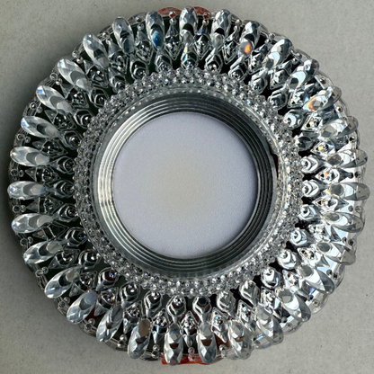 Spot LED ORBITA, 5W, Rotund, Lumina Rece + RGB, Alb, Rasina si Sticla