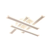 Lustra LED cu Telecomanda LT755/4WH, 85W, 46x5.5x7.5, Lumina Rece/Calda/Neutra, Dimabila, Alb, Fier, Plexiglas