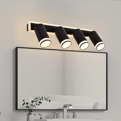 Lustra LED Ellen 46W Lumina Rece/Calda/Neutra Proiector Reglabil Acril si Metal Negru