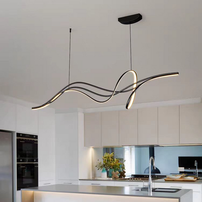 Lustra LED suspendata cu telecomanda LIBRE, 80W, lumina Rece/Calda/Neutra, Dimabila, Negru, Inaltime Reglabila