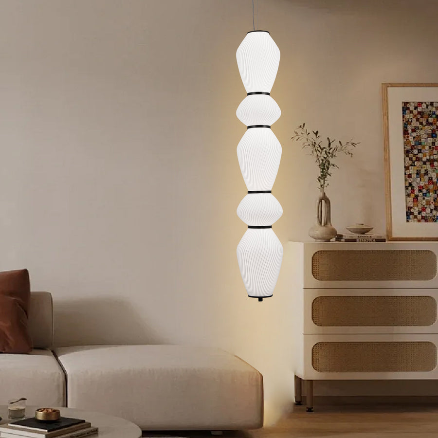 Lustra LED Suspendata cu Telecomanda 78W, LM510/5BK, Inaltime Reglabila, Lumina Calda/Rece/Neutra 3000K/4000K/6000K, Alb, Metal