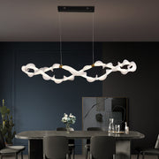 Lustra LED Suspendata Acril LT762/2GD, 80W, Lumina Calda/Neutra/Rece 3000/4000/6000K, Alb, Inaltime Reglabila