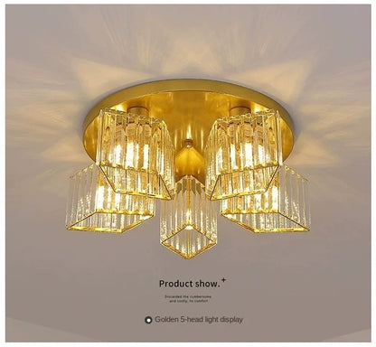 Lustra Sasha, LC117/5GD, 5x E27, Metal, Auriu