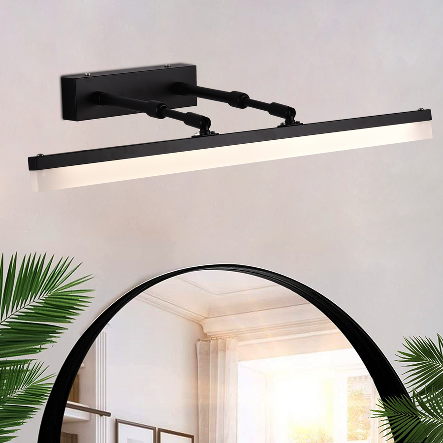 Aplica LED de Baie, MALAWI, 6W, liniara, lumina Neutra, Negru