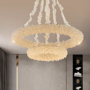 Candelabru Cristal, PRAGA Imperio, 78W, Diametru 71cm, Lumina Rece/Calda/Neutra, Auriu, Inaltime Reglabila