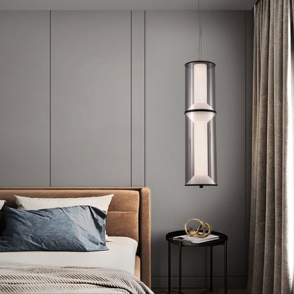 Lustra LED Suspendata cu Telecomanda 48W, LM511/2BK, Inaltime Reglabila, Lumina Calda/Rece/Neutra, Alb, Metal