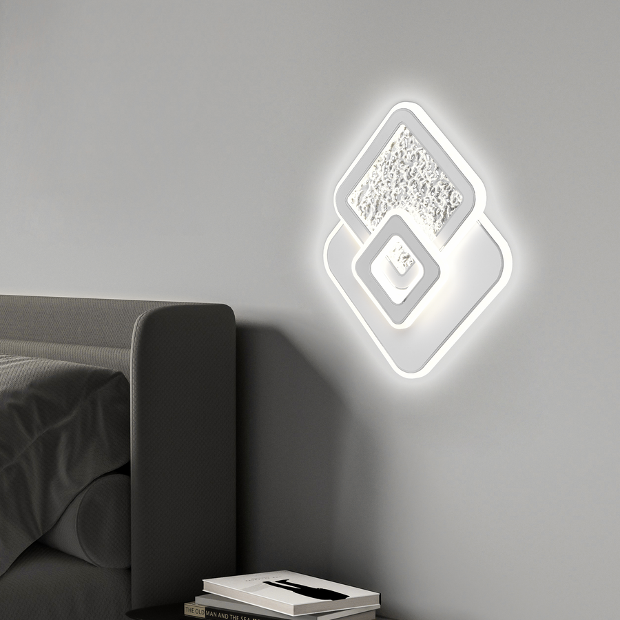 Lustra LED KOMPACTO 56W, 3 Patrate, lumina Rece/Calda/Neutra, Alb