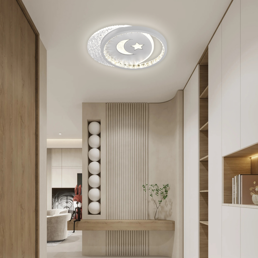 Lustra LED PERU 36W, 2 Cercuri, lumina Rece/Calda/Neutra, Negru