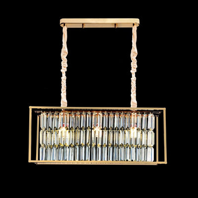 Candelabru Cristal, CC1676/650X200GD, 3xE14, Auriu Lucios, Inaltime Reglabila, Metal si Cristal