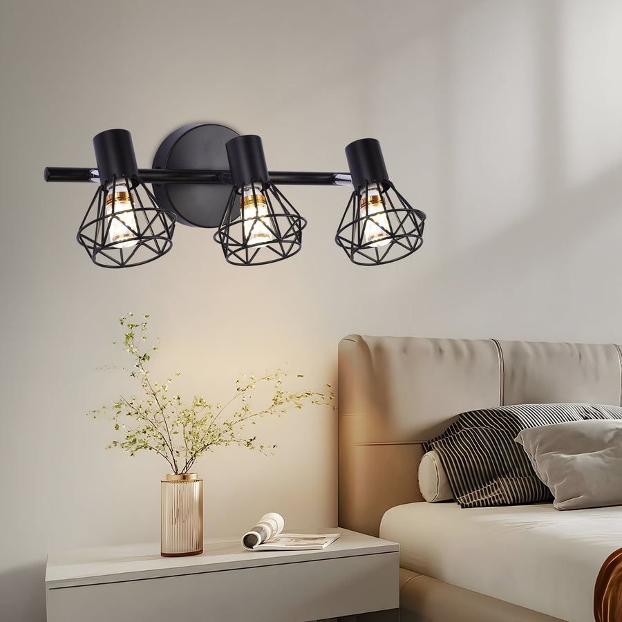 Lustra cu Abajur, GRACIE, LC365/3BK, Diamant, 3XE14, Negru