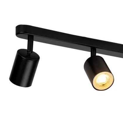 Lustra Clasica Moderna, LC500/4BK cu Proiector Liniar, 4XGU10, Metal, Negru