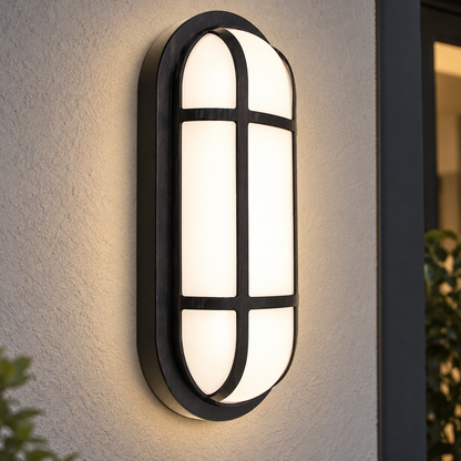 Aplica LED de Exterior AX321/218BK, IP65, Alb si Negru