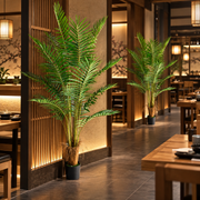 Planta Artificială Copac Tip Palmier Kentia, Cu Frunze Elegante, 230 cm, 18 frunze, Verde, cu Ghiveci