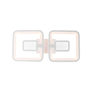 Lustra LED cu telecomanda  FELIX 57W, 2 Patrate, lumina Rece/Calda/Neutra, Dimabila, Alb