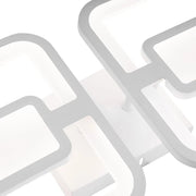 Lustra LED cu telecomanda  FELIX 57W, 2 Patrate, lumina Rece/Calda/Neutra, Dimabila, Alb