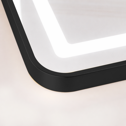 Oglinda LED Rectangulara, Rama Neagra, 50x160cm, Dimabila, Lumina Rece/Calda/Neutra, Dressing Couture