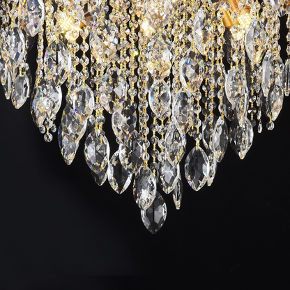 Candelabru Cristal CC9313/12FGD, 12x E14, Diametru 49cm, Auriu