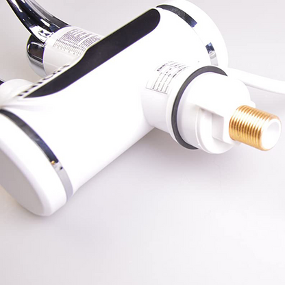 Robinet Electric cu Incalzire Instantanee a Apei, Afisaj Temperatura LED, Orizontal cu Montaj pe Chiuveta/Cada, Putere 3000 W, Apa Calda 30°C-60°C, Alb, Z007XDT