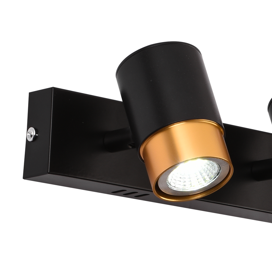 Proiector LED cu 4xGU10 Proiectoare, 3000K/4000K/6000K, Auriu, Metal și Acril