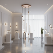 Candelabru Cristal LED 21W, VERTILUX Supremo, Lumina Calda/Neutra/Rece, Diametru 35cm Auriu