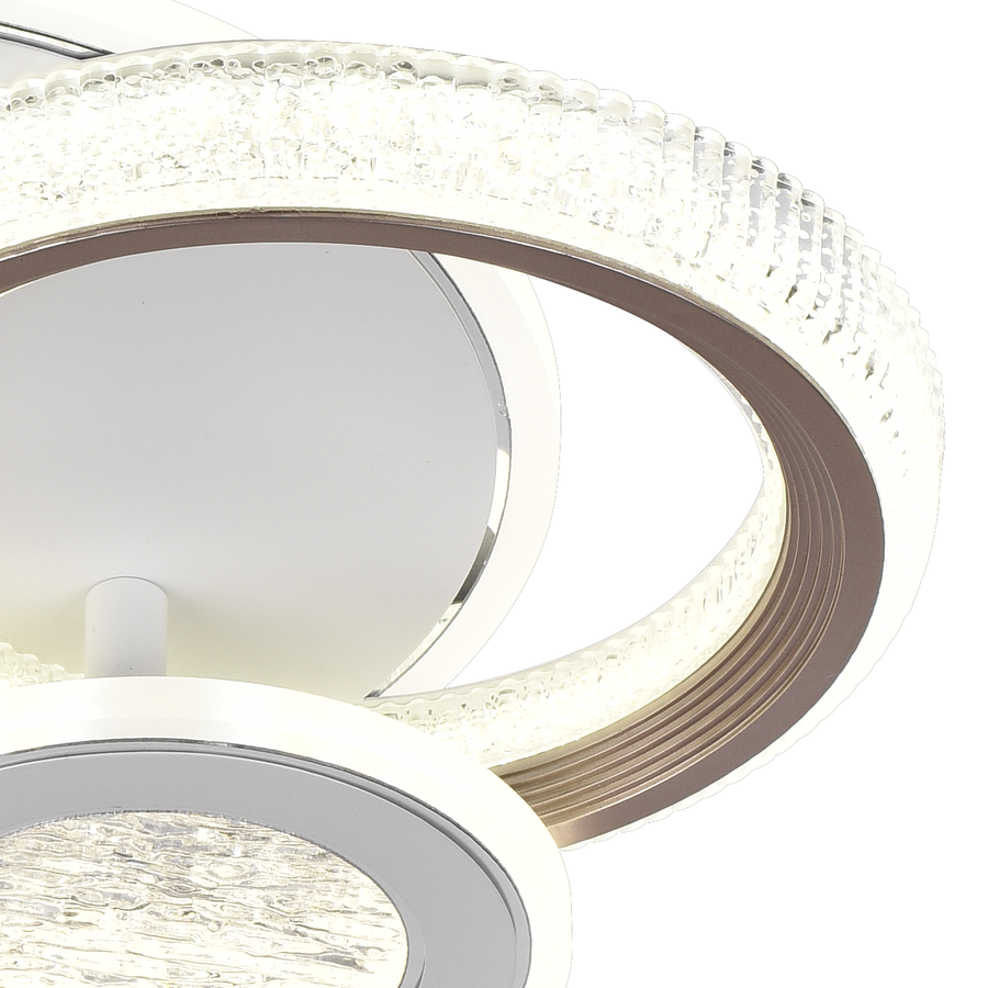 Lustra LED NYXORA 44W, 3 Cercuri, lumina Rece/Calda/Neutra, Negru