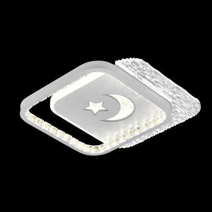 Lustra LED PERU 38W, 2 Patrate, lumina Rece/Calda/Neutra, Negru