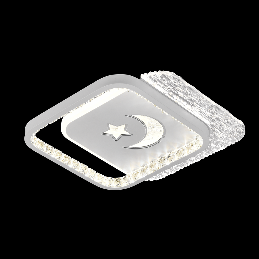 Lustra LED PERU 38W, 2 Patrate, lumina Rece/Calda/Neutra, Negru