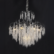 Candelabru Cristal CC9311/5CH, 5x E14, Diametru 49cm, Crom