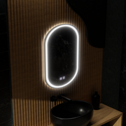 Oglinda LED Ovala, 45x65cm, Velara Touch, Sistem Dezaburire, Dimabila